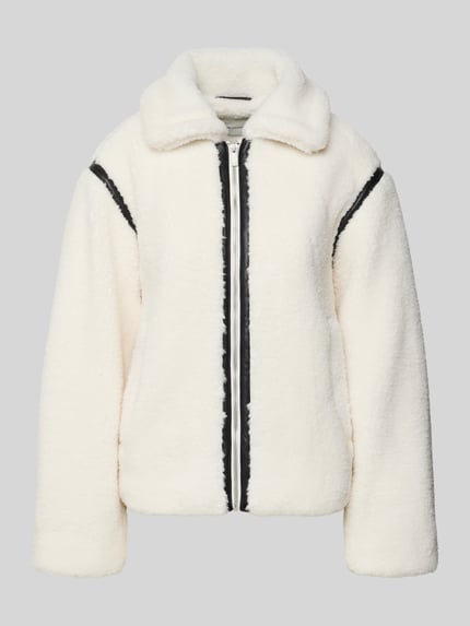 Tom Tailor Denim Regular Fit Teddy-Jacke mit Umlegekragen Offwhite 2