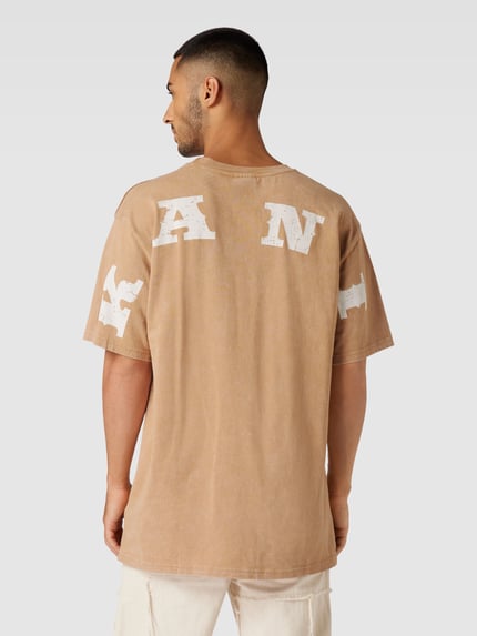 Karl Kani T-Shirt mit überschnittenen Schultern Beige 5