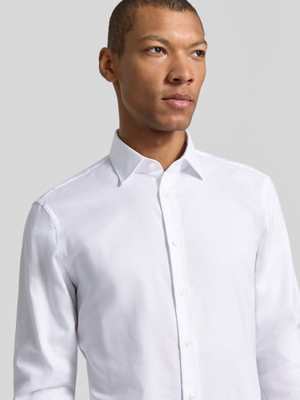 Jake*s Slim Fit Businesshemd aus reiner Baumwolle Weiss 3