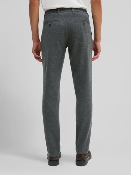 Marc O'Polo Regular Fit Bundfaltenhose aus Wolle mit Bundfalte Dunkelgrau Melange 5