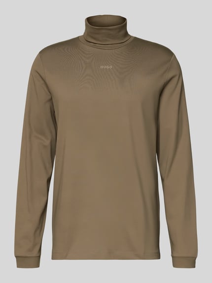 HUGO Regular Fit Rollkragenpullover aus reiner Baumwolle Modell 'DAPOROLLO' Mittelgrau 2