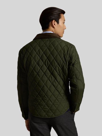 Polo Ralph Lauren Steppjacke mit Cordkragen Oliv 5