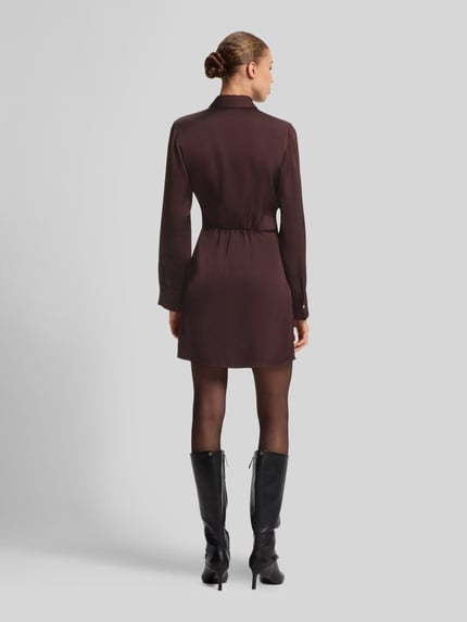 HUGO Minikleid mit Bindegürtel Modell 'Kilanda' Bordeaux 5