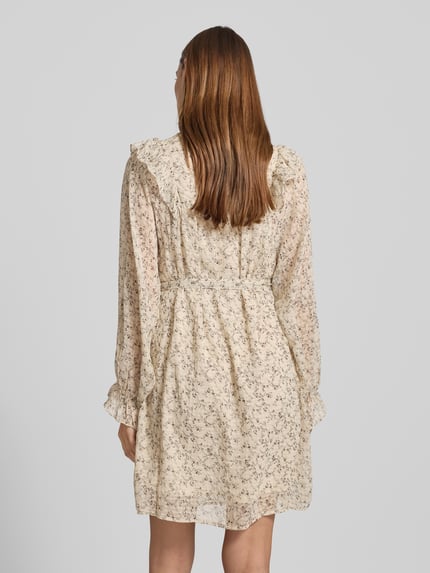 VERO MODA A-Linien-Kleid mit Taillengürtel Modell 'PETRA' Ecru 5