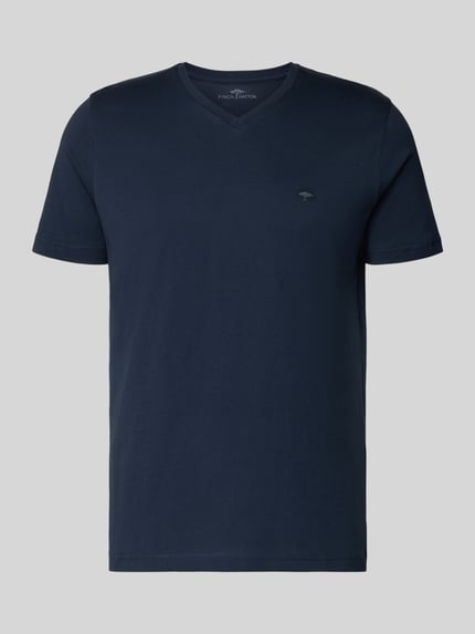 Fynch-Hatton T-shirt van biologisch katoen  Marineblauw - 2