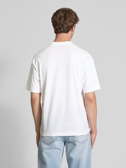 HUGO T-Shirt mit Label-Print Modell 'Duwood' Weiss 5