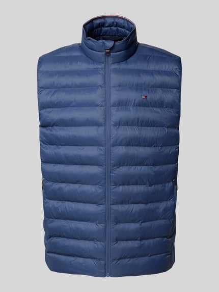 Tommy Hilfiger Regular Fit Steppweste mit Logo-Stitching Hellblau 2