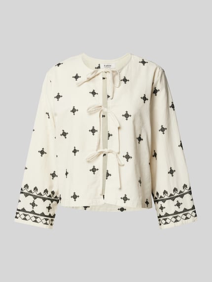 b.young Overhemdblouse met vetersluiting, model 'DUNIA' Offwhite - 2