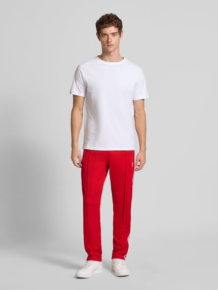 adidas Originals Trainingsbroek met lengtenaden en elastische band Rood - 1