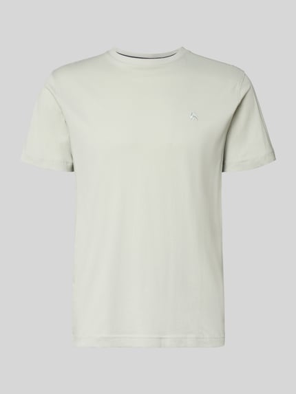 T-Shirt mit Label-Stitching Shop The Look MANNEQUINE