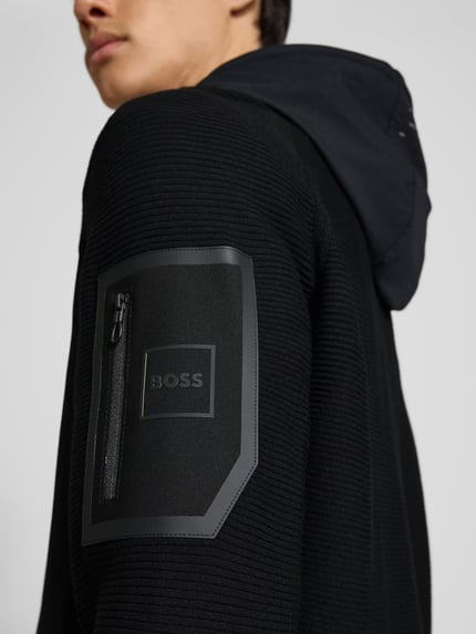 BOSS Green Regular Fit Sweatjacke aus Viskose-Mix Modell 'URBAN COMMUTER' Black 3