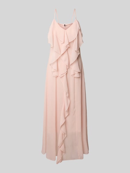VERO MODA Fließendes Maxikleid mit Rüschen Modell 'CAMILLE' Rosa 2