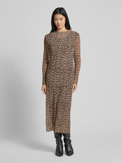 Rich & Royal Midi-jurk met boothals Beige - 4