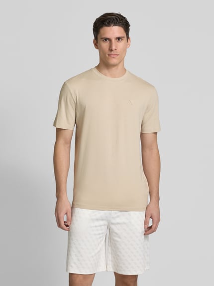 GUESS Activewear T-Shirt mit Rundhalsausschnitt Modell 'HEDLEY' Beige 4