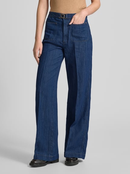 Polo Ralph Lauren Wide leg jeans met opgestikte zakken, model 'LEATON' Jeansblauw - 4