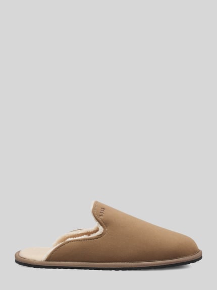 BOSS Hausschuh mit warmem Futter Camel 4
