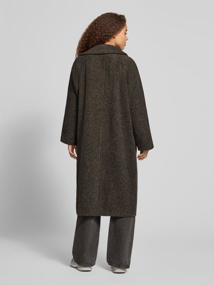 NOISY MAY® Płaszcz o kroju relaxed fit z wykładanym kołnierzem model 'MADDIE' Czekoladowy 5