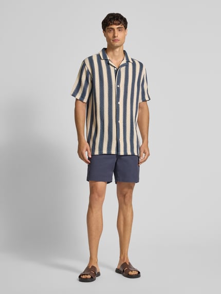 Lindbergh Vrijetijdsoverhemd met knoopsluiting Donkerblauw - 1