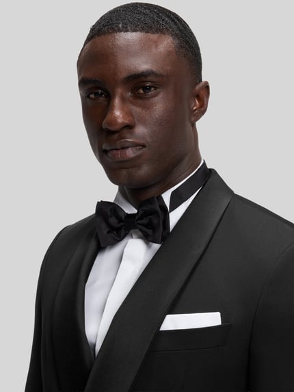 BOSS Smoking o kroju slim fit z czystej żywej wełny model 'Huge-Tux-DB-264' Czarny 3