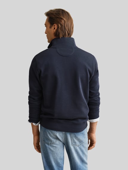 GANT Regular Fit Troyer aus Baumwoll-Mix Marine 5