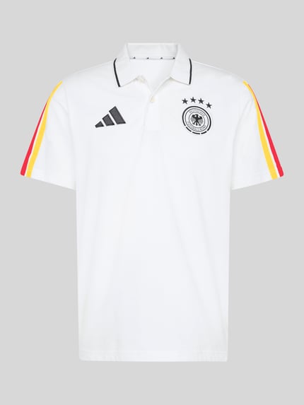 adidas Sportswear Regular Fit T-Shirt aus reiner Baumwolle Modell 'Deutschland DNA Polo WM 2026' Weiss 2