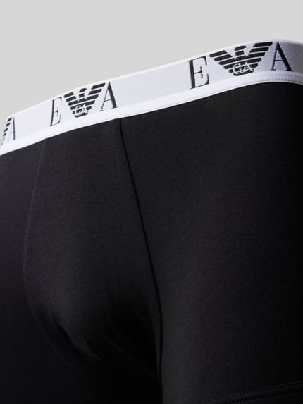 Emporio Armani Trunks im 3er-Pack mit Logo-Bund Black 2