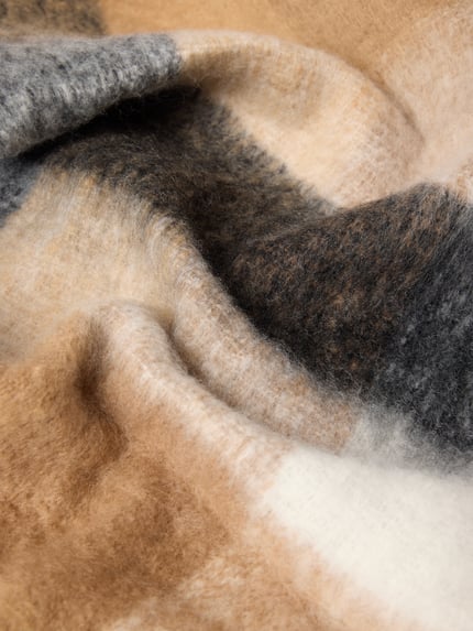 Kurt Beines Schal mit Fransen Camel 2