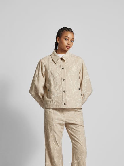 Lala Berlin Overhemdjack met knoopsluiting Beige - 4