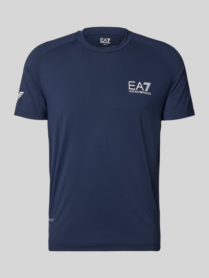 EA7 Emporio Armani T-shirt z nadrukiem etykiety Ciemnoniebieski 2