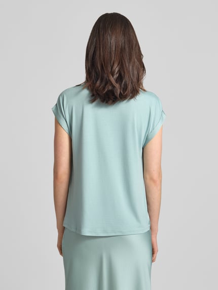 VILA T-shirt met ronde hals Model 'ELLETTE' Lindegroen - 5