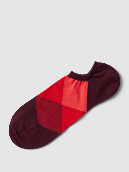 Burlington Sneakersocken mit Karomuster Modell 'Clyde' Rot 1