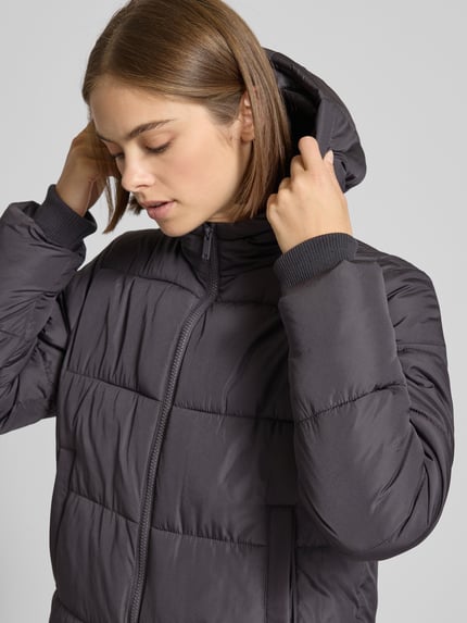 PIECES Regular Fit Steppjacke mit Kapuze Modell 'BEE NEW' Metallic Braun 3