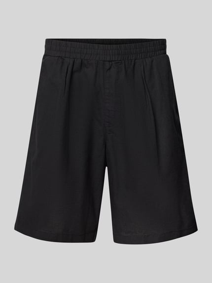 REVIEW Loose Fit Shorts aus Baumwoll-Leinen-Mix Black 2