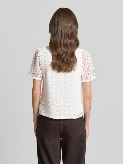 MORE & MORE Regular Fit T-Shirt in Strick-Optik Offwhite 5