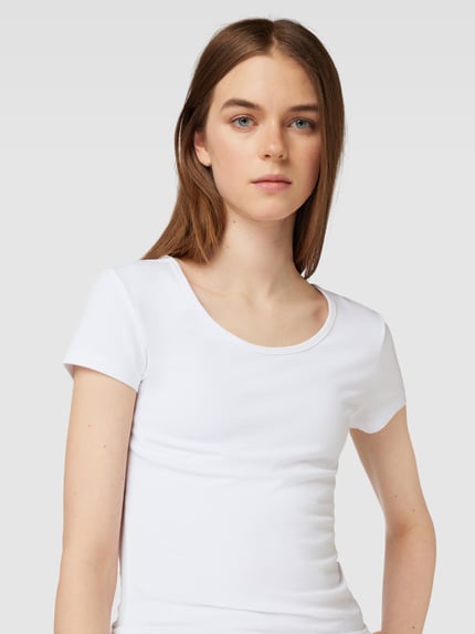 ONLY T-Shirt mit Rundhalsausschnitt Modell 'LIVE LOVE' Weiss 3