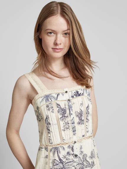 Zadig&Voltaire Midi-jurk met gehaakt kant, model 'RENAID' Beige - 3