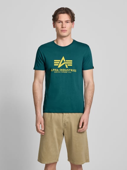 Alpha Industries T-Shirt mit Logo und Rundhalsausschnitt Petrol 4