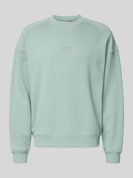 HUGO Regular Fit Sweatshirt aus reiner Baumwolle Modell 'DELASTCREW' Mint 2