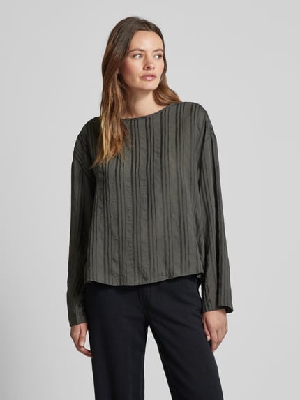 Jake*s Studio Woman Blusenshirt aus Viskose-Mix mit Rundhalsausschnitt Anthrazit 4