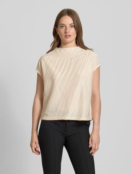 someday. T-shirt met structuurmotief, model 'Kilaja Resort' Zand - 4