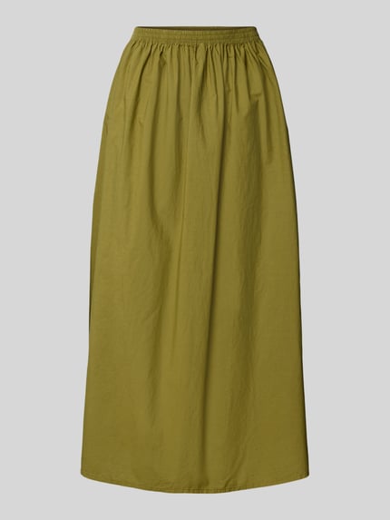 American Vintage Midirok met elastische band, model 'BAILOW' Kaki - 2
