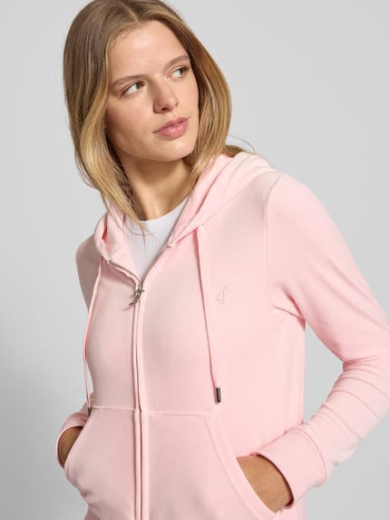 Juicy Couture Sweatjacke mit Logo-Stitching Modell 'ROBERTSON' Rosa 3