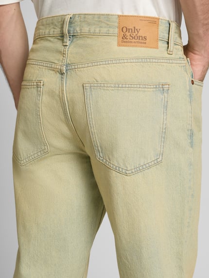 ONLY & SONS Jeansy o luźnym kroju z czystej bawełny model ‘EDGE’ Jasnoniebieski 3