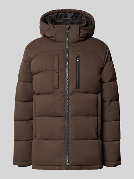 s.Oliver RED LABEL Steppjacke mit vielen Reißverschlusstaschen Schoko 1