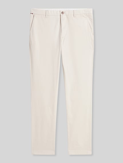 Tommy Hilfiger Slim Fit chino van katoenmix model 'BLEECKER' Beige - 2