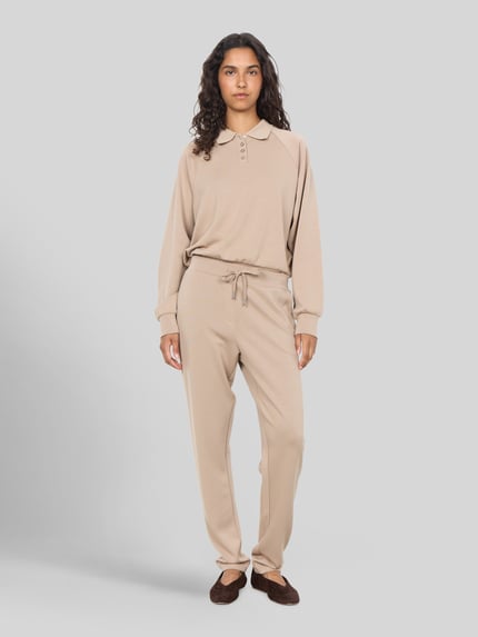Soyaconcept Regular fit sweatbroek van modalmix model 'SC-BANU 157' Camel - 1