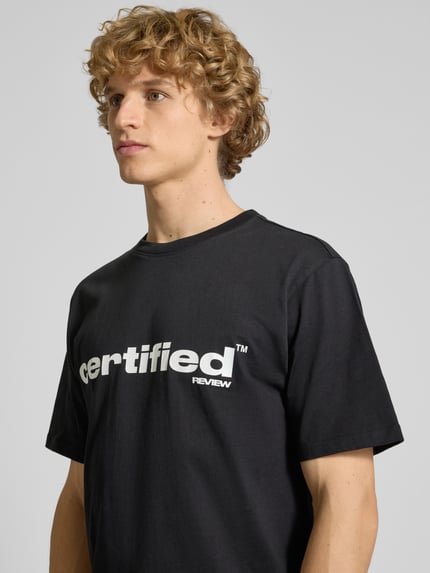 REVIEW T-Shirt mit Label-Print Black 3