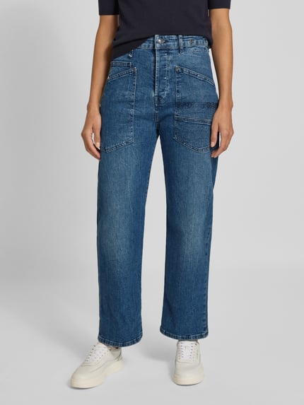 MAC Jeans mit Ziersteinbesatz im 5-Pocket-Design Blau 4