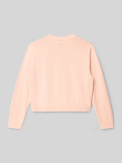 Calvin Klein Jeans Sweter z dzianiny z wyhaftowanym logo Brudnoróżowy 3