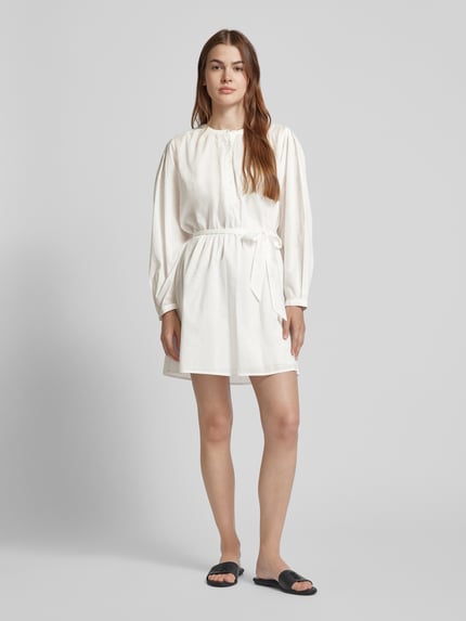 Tommy Hilfiger Sukienka mini z wiązanym paskiem Biały 1